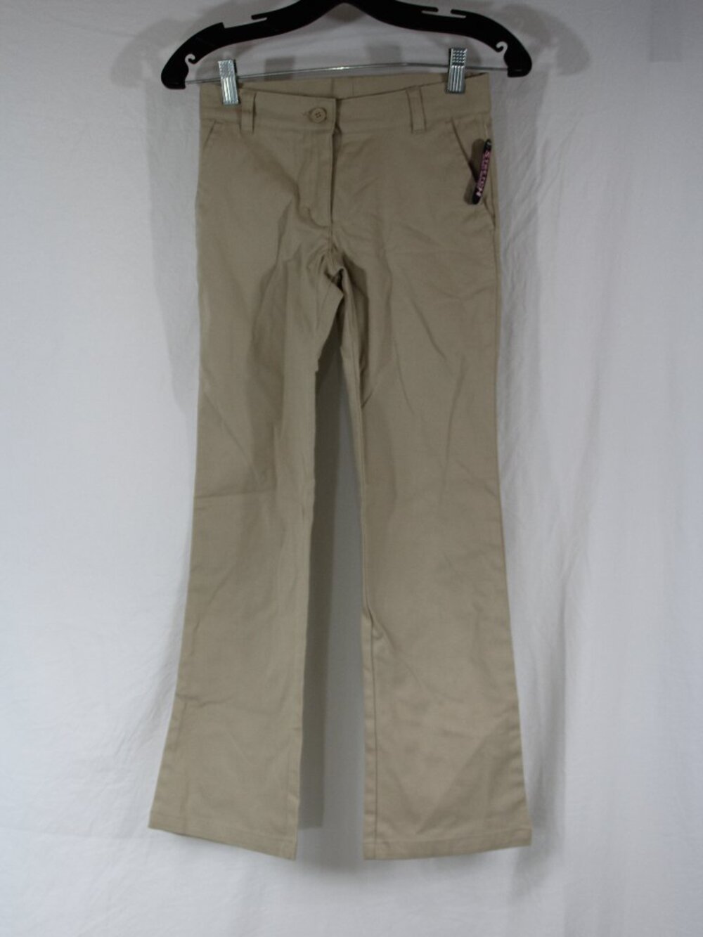 CHAPS Girl's Easy Care Adjustable Waist Stretch Skinny Bootcut Pant Sz 12 NEW